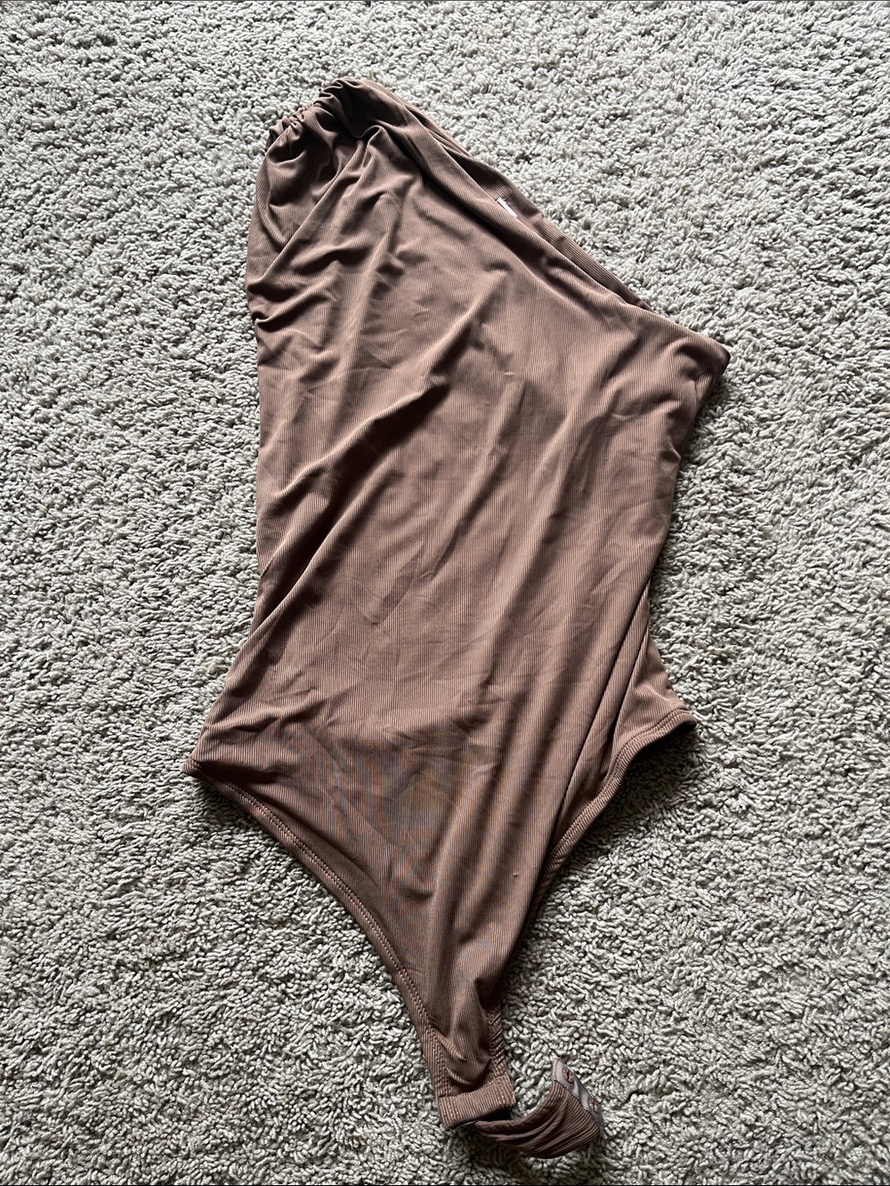 One shoulder ribbed bodysuit